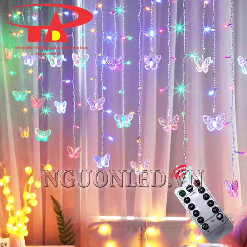 Ứng dụng led rèm cánh bướm 3,5m đủ màu