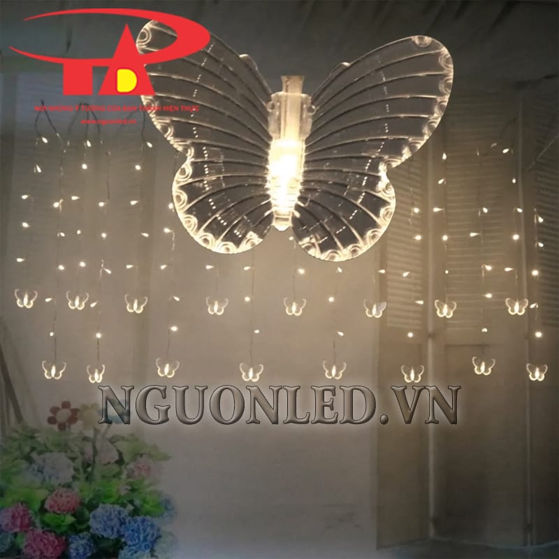 Ứng dụng led rèm cánh bướm màu vàng tại Nha Trang