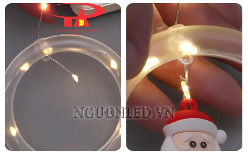 Đèn led rèm vòng tròn noel kèm nhân vật