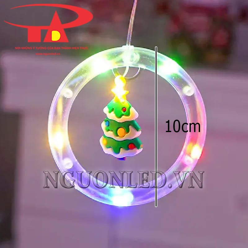 Đường kính led rèm vòng tròn noel đủ màu