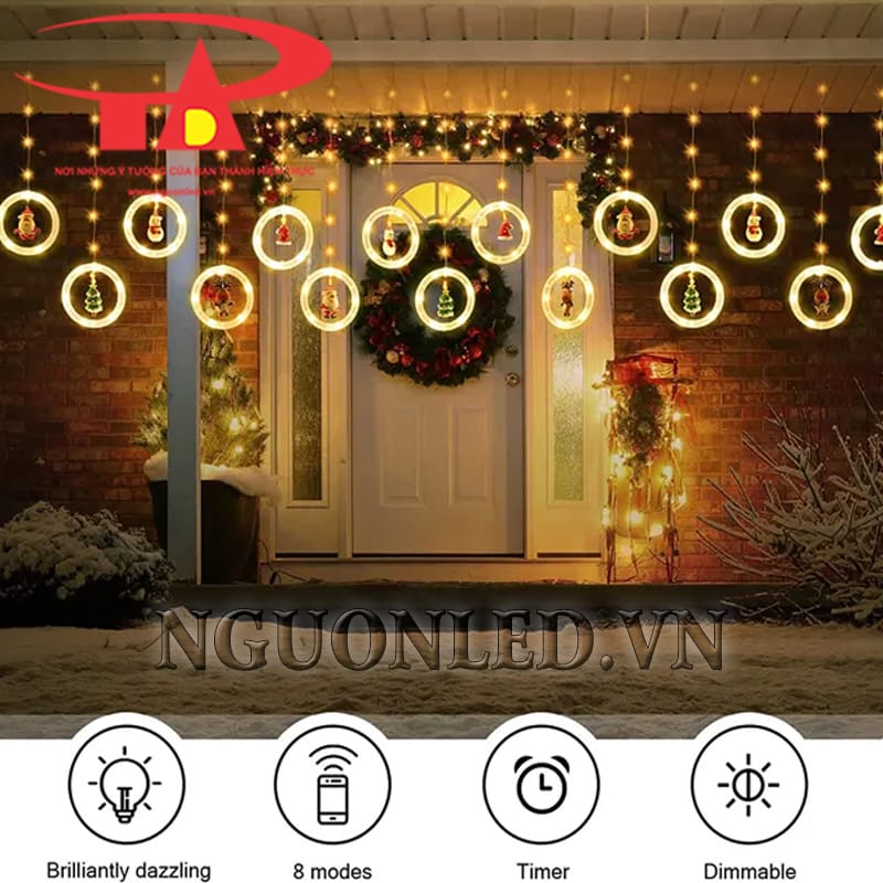 Đặc điểm led rèm vòng tròn noel