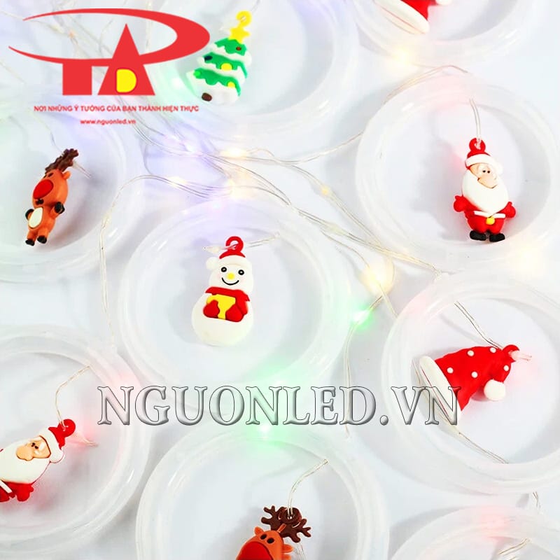 Led rèm vòng tròn noel đủ màu