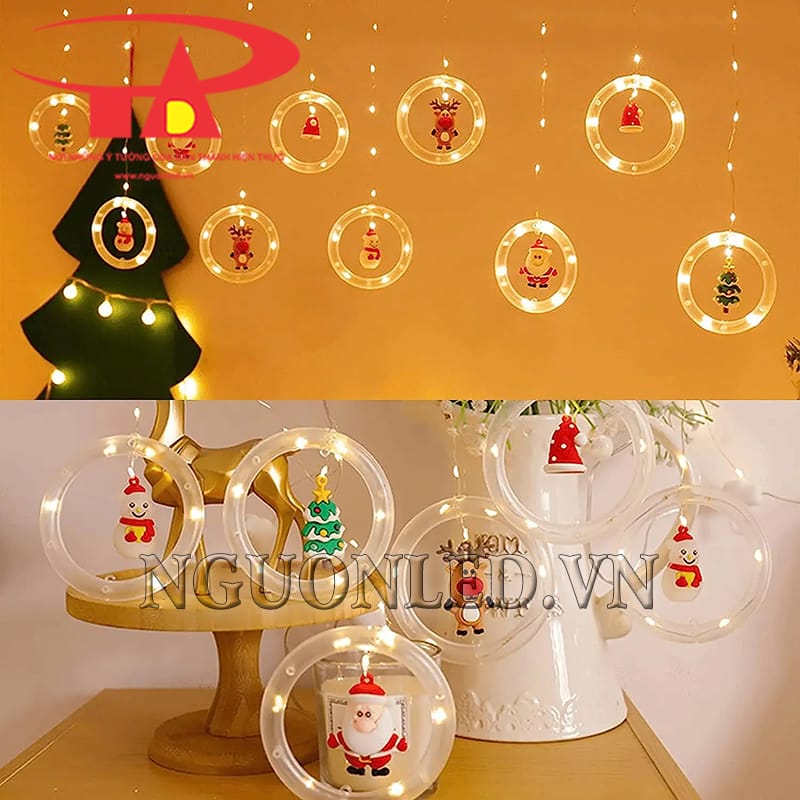 Ảnh led mành nháy noel vòng tròn tại TPHCM