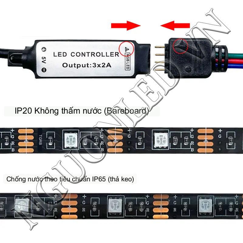 Hướng dẫn cài đặt điều khiển led RGB 5-24V