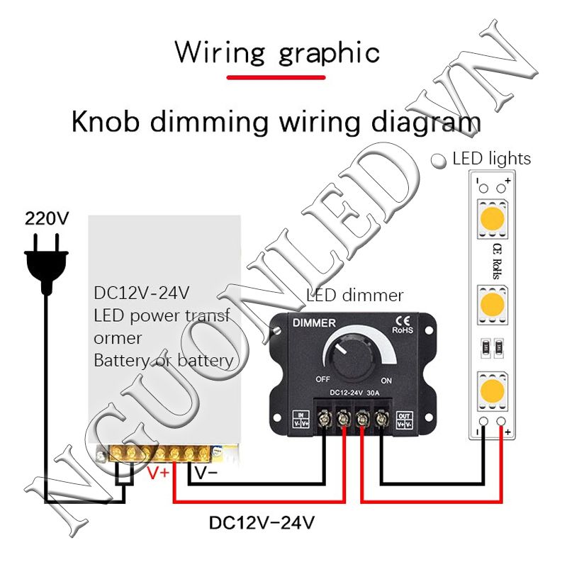 Hướng dẫn cài đặt mạch Dimmer tăng giảm độ sáng