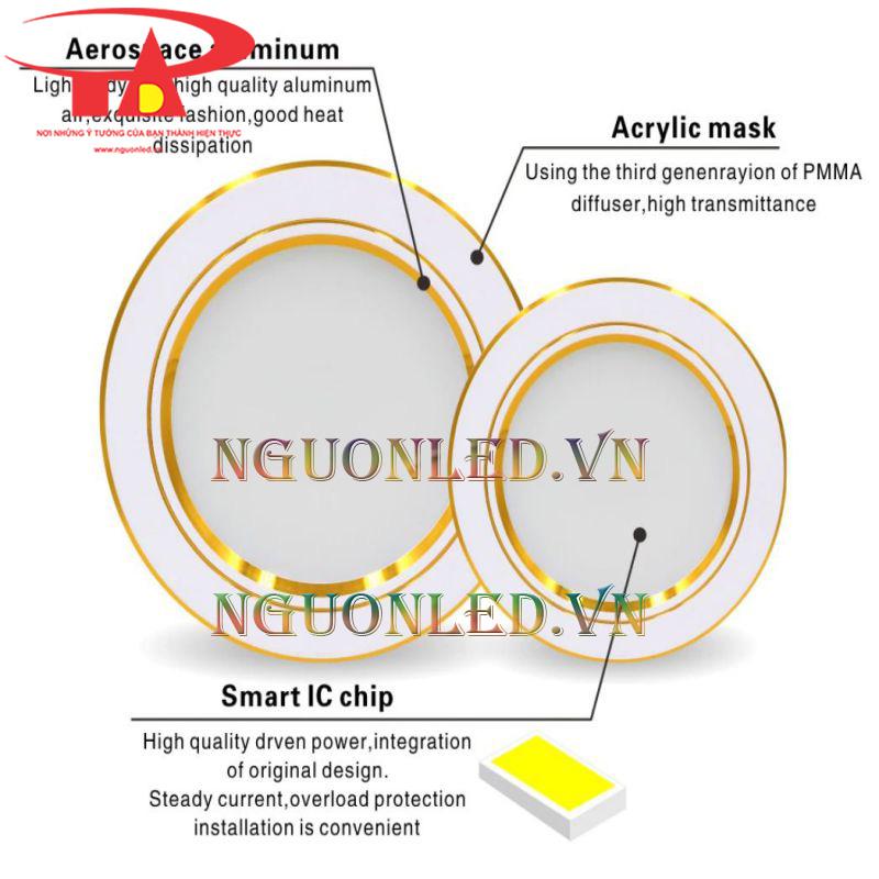 Đèn led âm trần 9w tphcm