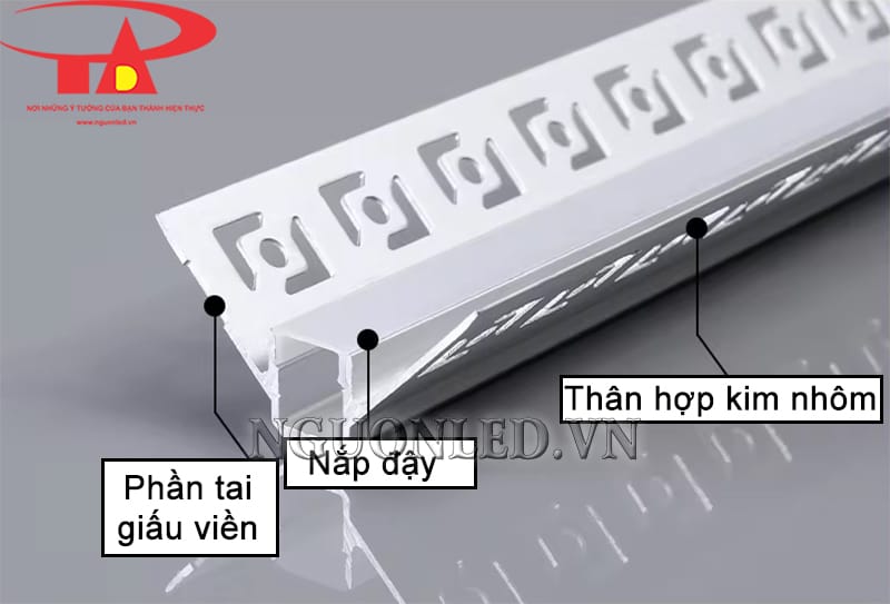 Thanh profile nhôm 46x24 giấu viền