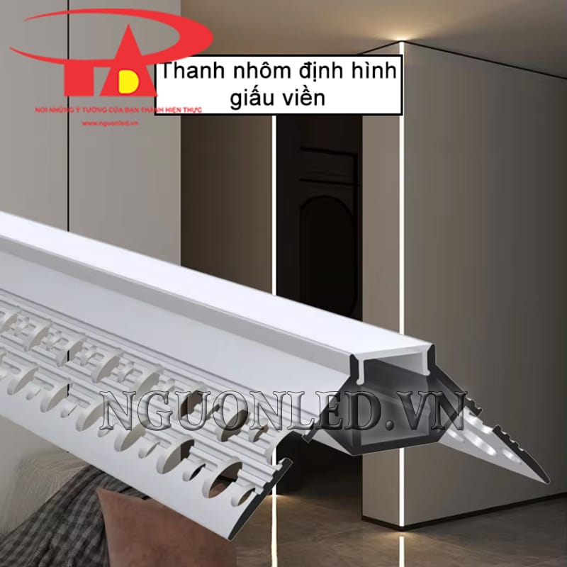 Thanh định hình nhôm 50x22 giấu viền