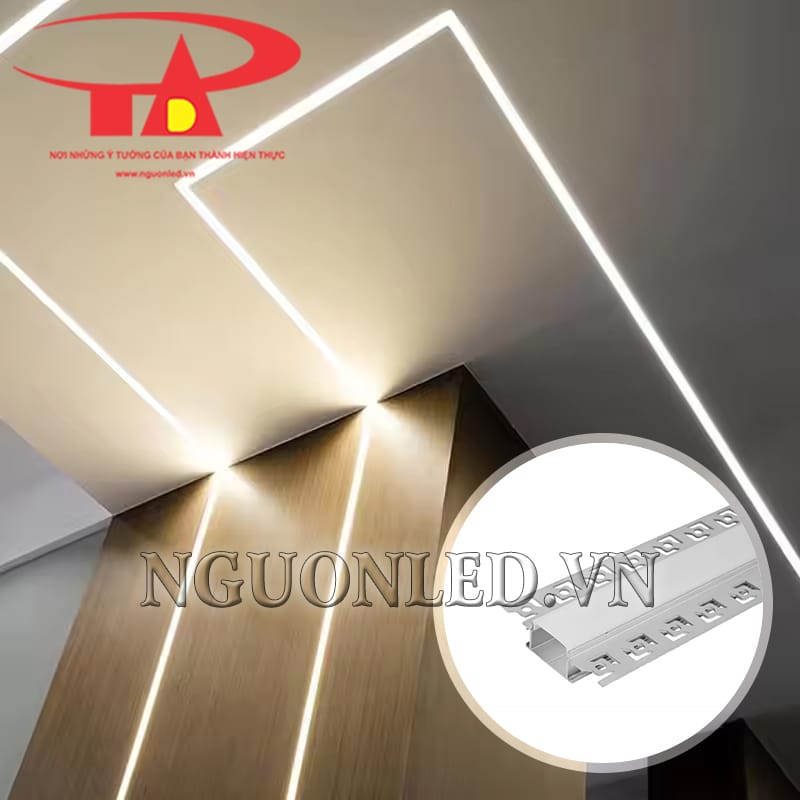 Thanh nhôm định hình led giấu viền