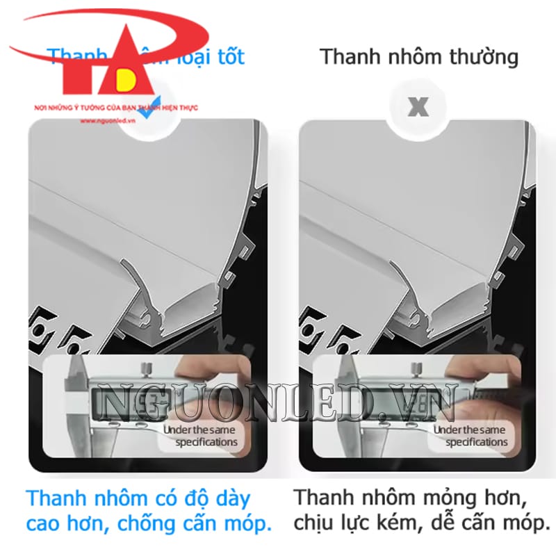 Thanh nhôm định hình gắn âm trần loại tốt