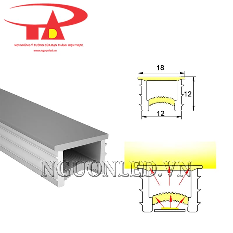 Dây silicon định hình lắp âm 1212