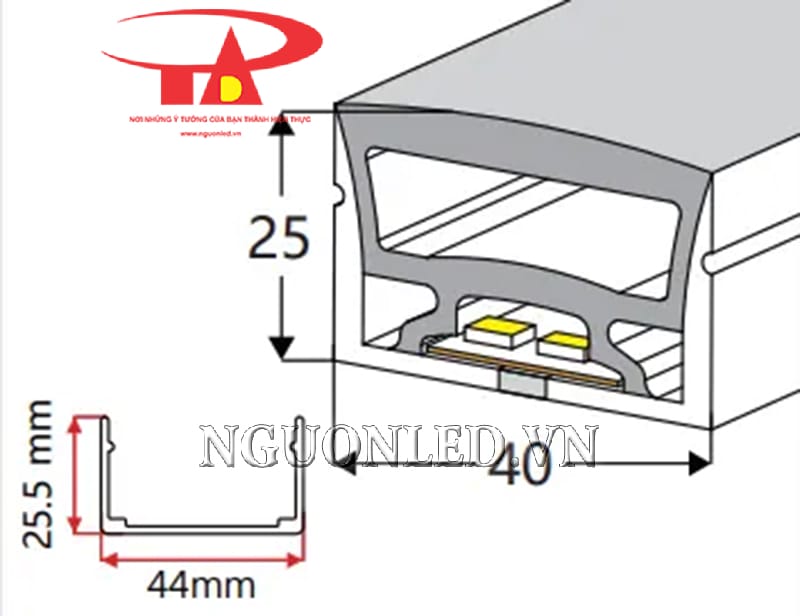 Ống silicon dẻo luồn led định hình