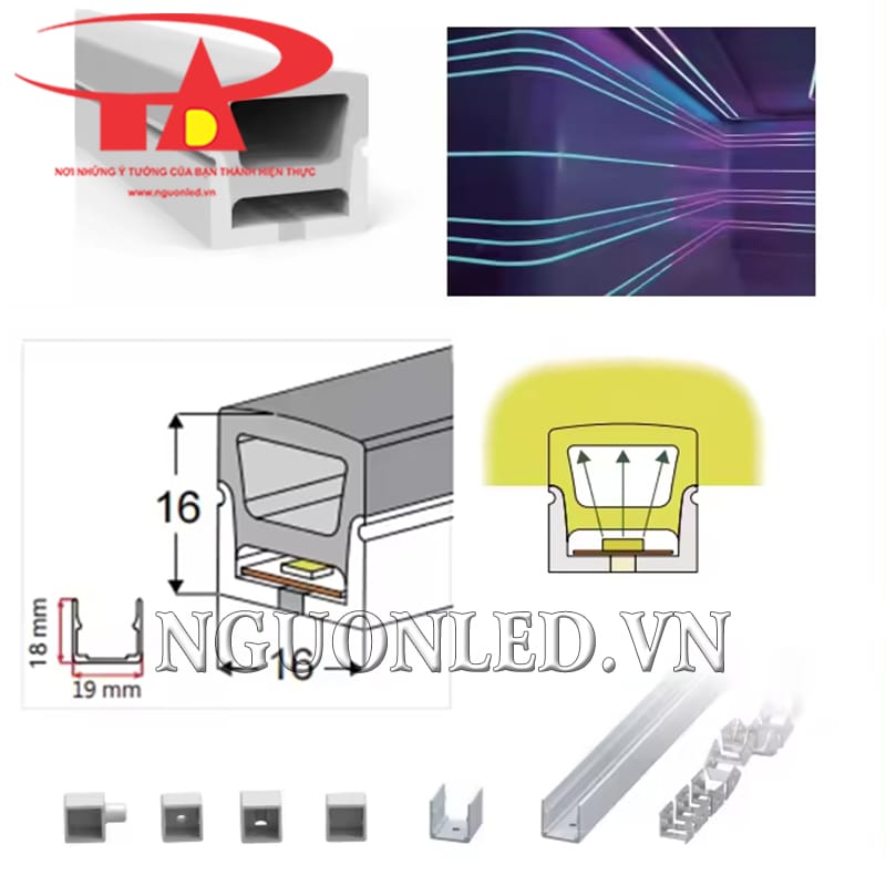 Dây silicon uốn dẻo định hình 1616