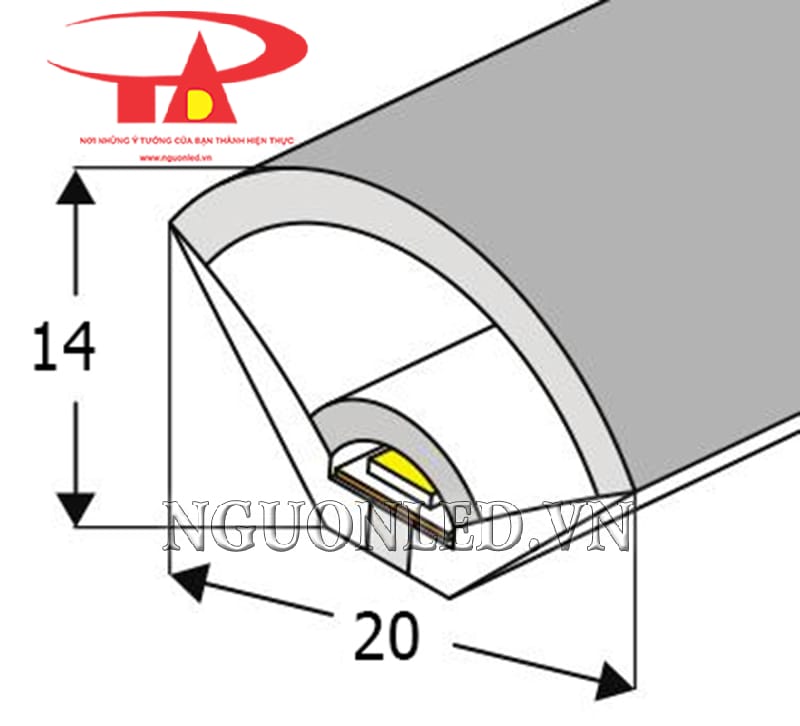 Silicon uốn dẻo định hình góc V