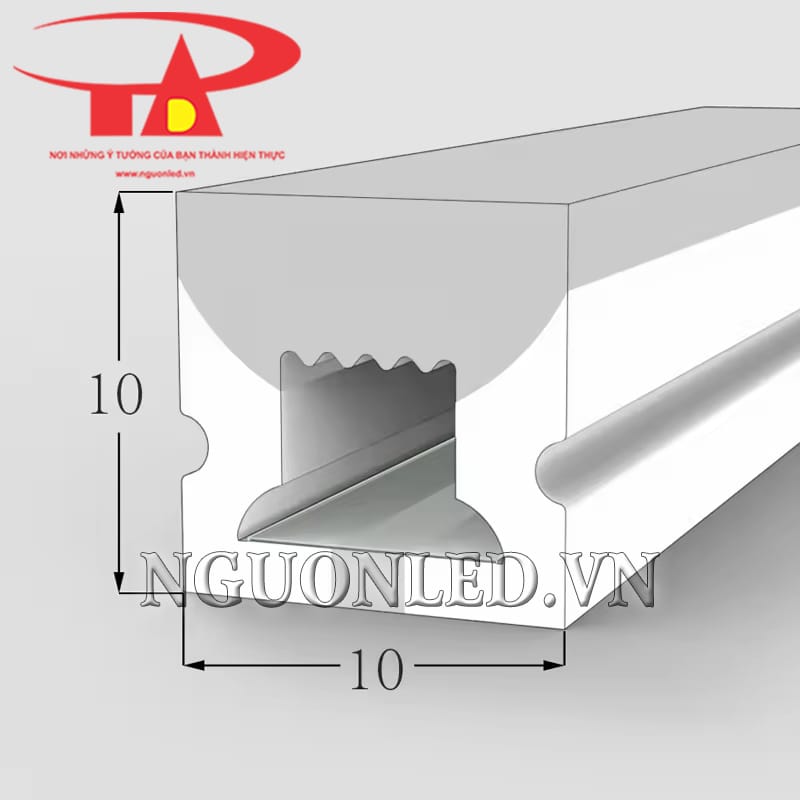 Ống luồn silicon định hình dây led 1010