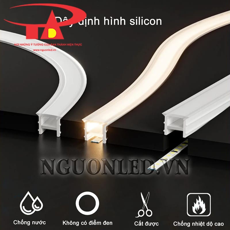 Silicon định hình led dây âm tường