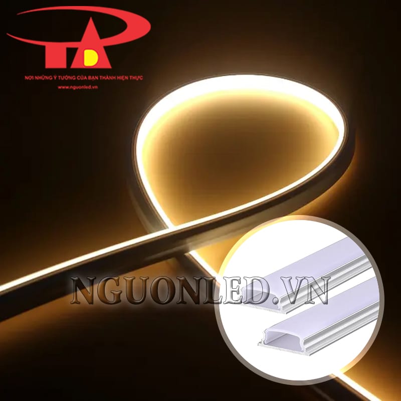 Thanh nhôm profile đèn led uốn dẻo