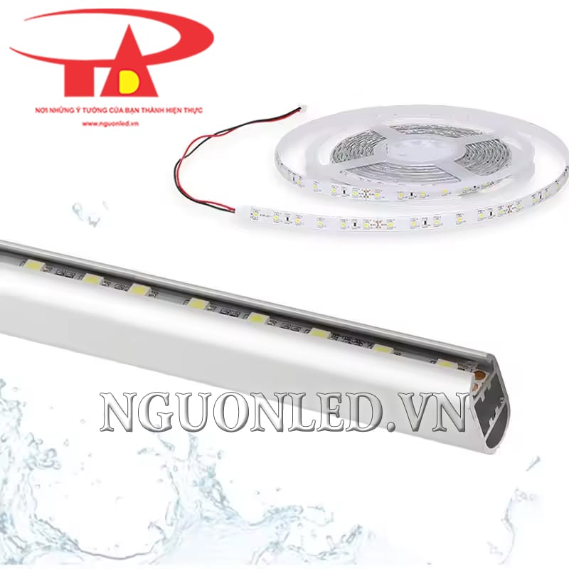 Thanh nhôm định hình led móc tủ đồ