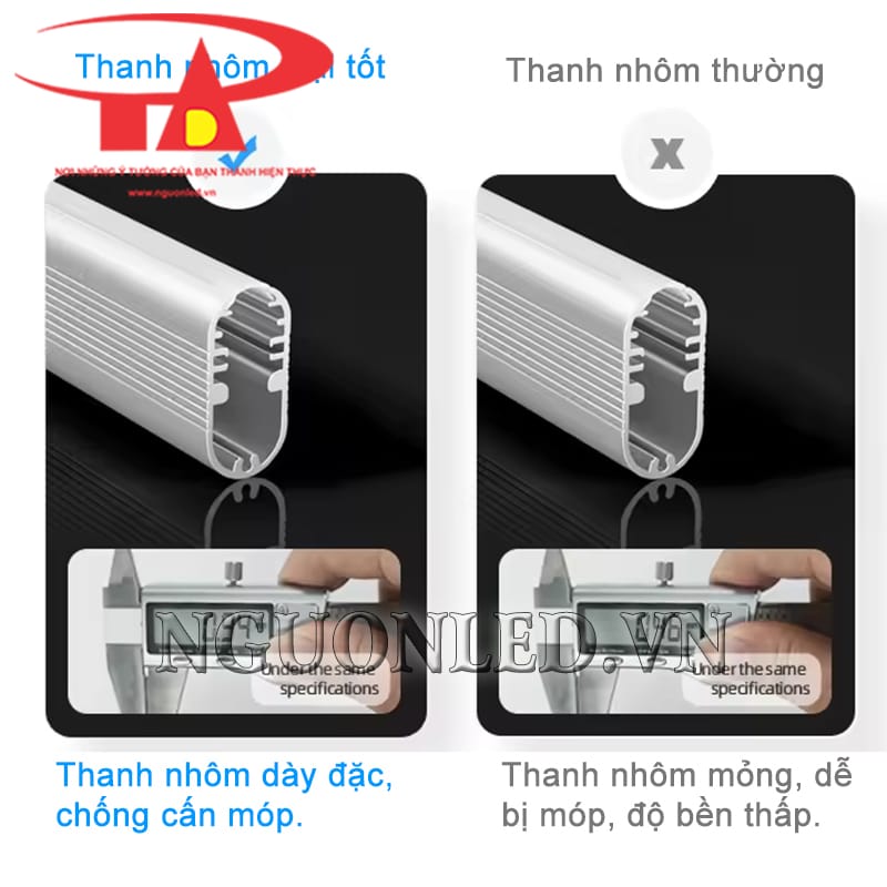 Thanh nhôm profile móc tủ đồ loại tốt