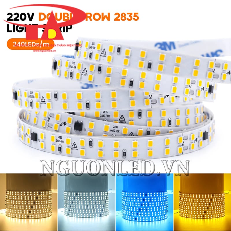 Led dây 2 hàng dùng cho thanh nhôm định hình ống tròn