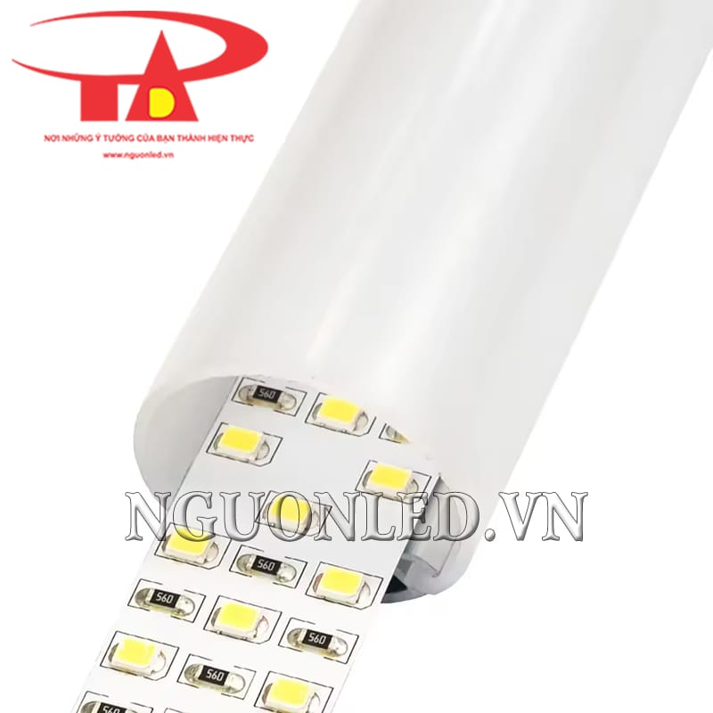 Thanh nhôm ống tròn định hình led dây