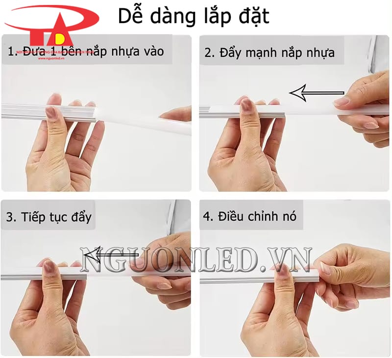 Hướng dẫn lắp ốp nhựa vào thanh nhôm định hình