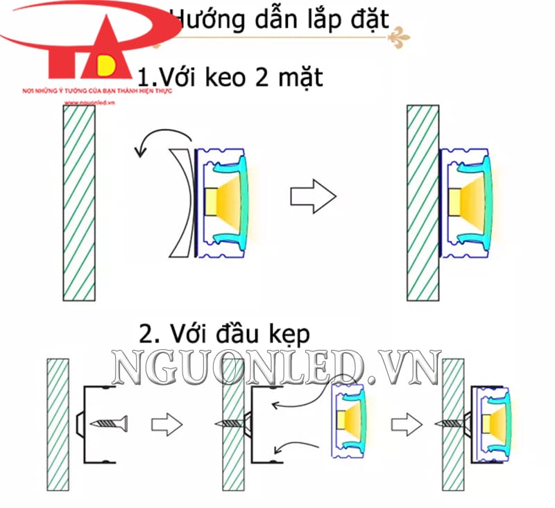 Hướng dẫn lắp đặt thanh nhôm U ốp nổi