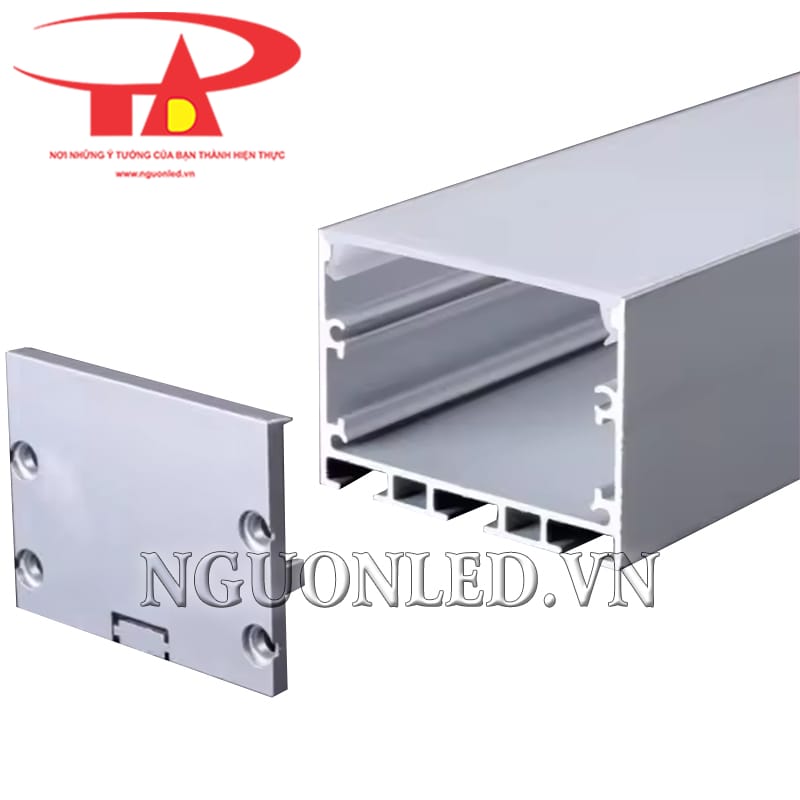 Thanh nhôm định hình U 50x35 ốp nổi