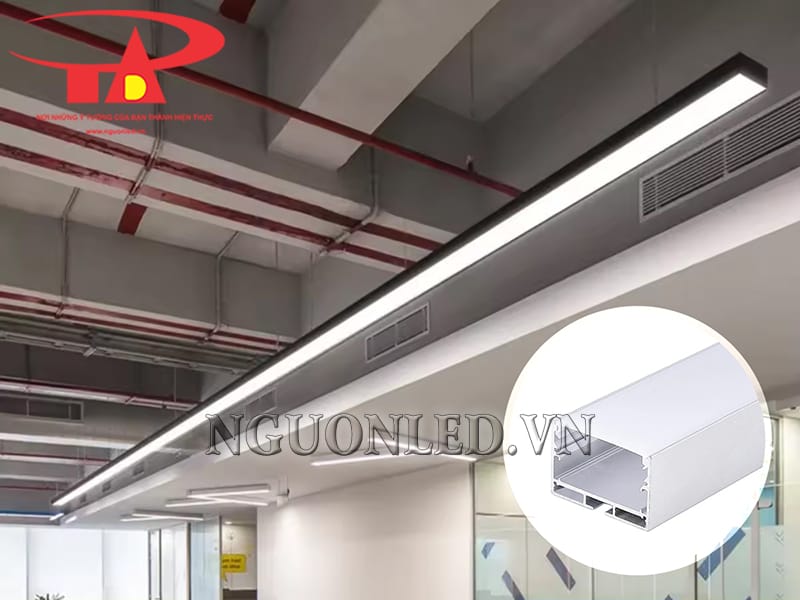 Thanh profile nhôm lắp nổi U 50x35 cao cấp