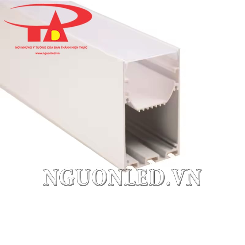 Máng nhôm định hình U 50x75 ốp nổi