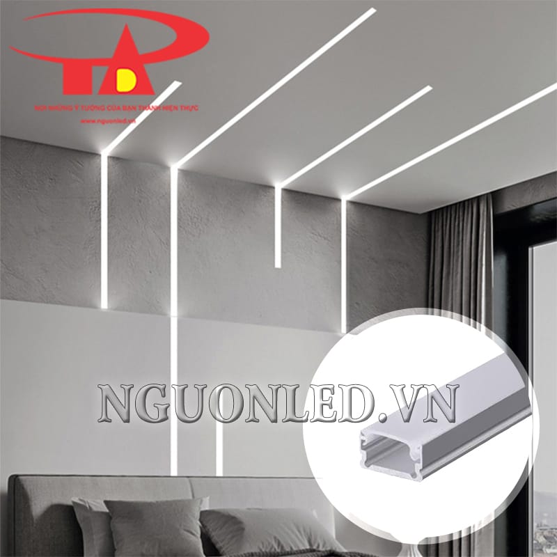 Thanh nhôm định hình đèn led 14x7