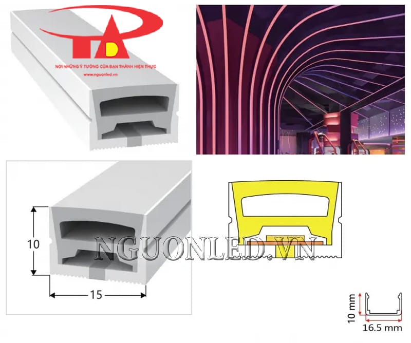 Silicon định hình led dây dán 1510