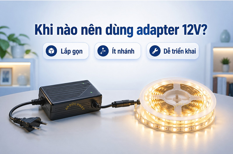 Adapter phù hợp với loại LED dây 12V nào