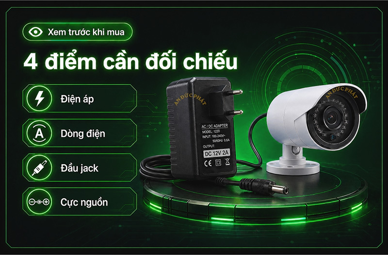 Adapter 12V 2A dùng cho camera