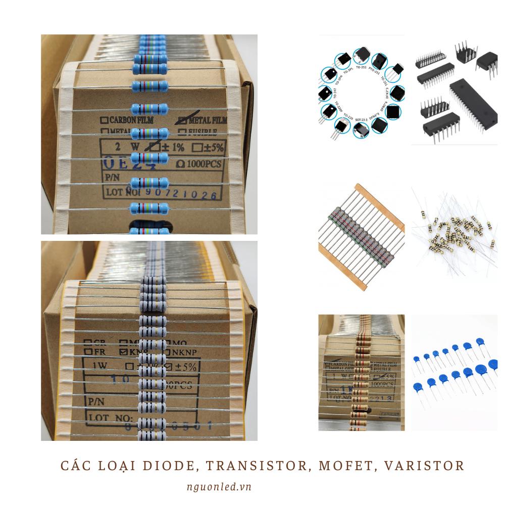 Các loại Diode, Transistor, Mofet, Varistor thông dụng dùng cho led vẫy