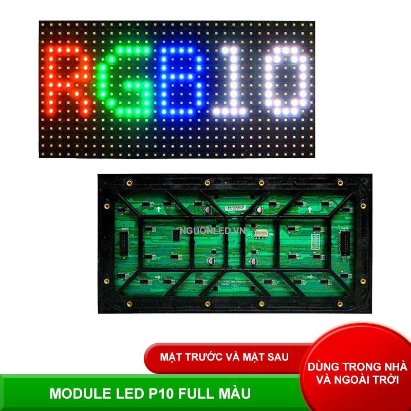 Module LED P10 full màu RGB dùng làm biển quảng cáo ngoài trời