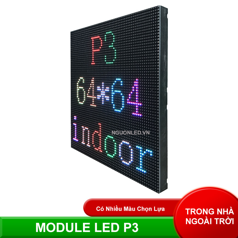 Module LED P3 full color 64x64 hiển thị hình ảnh sắc nét trong nhà
