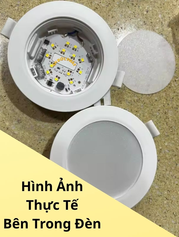 Hình ảnh thực tế cấu tạo bên trong đèn