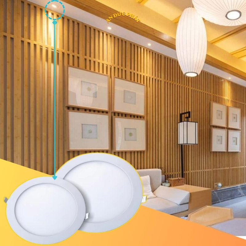 Đèn LED âm trần 3000K cho phòng khách ấm và dễ chịu