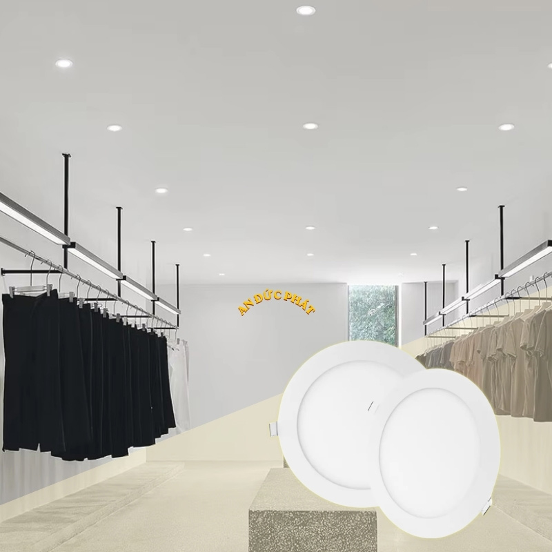 Đèn LED âm trần cho shop thời trang và khu trưng bày sản phẩm