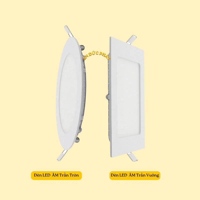 Đèn LED âm trần tròn, vuông chiếu sáng shop, nhà phố, văn phòng