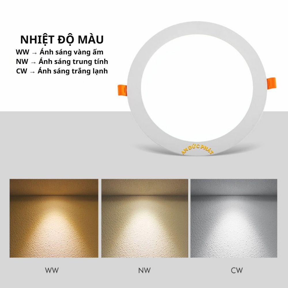 Chọn nhiệt độ màu của đèn led âm trần cho đúng không gian