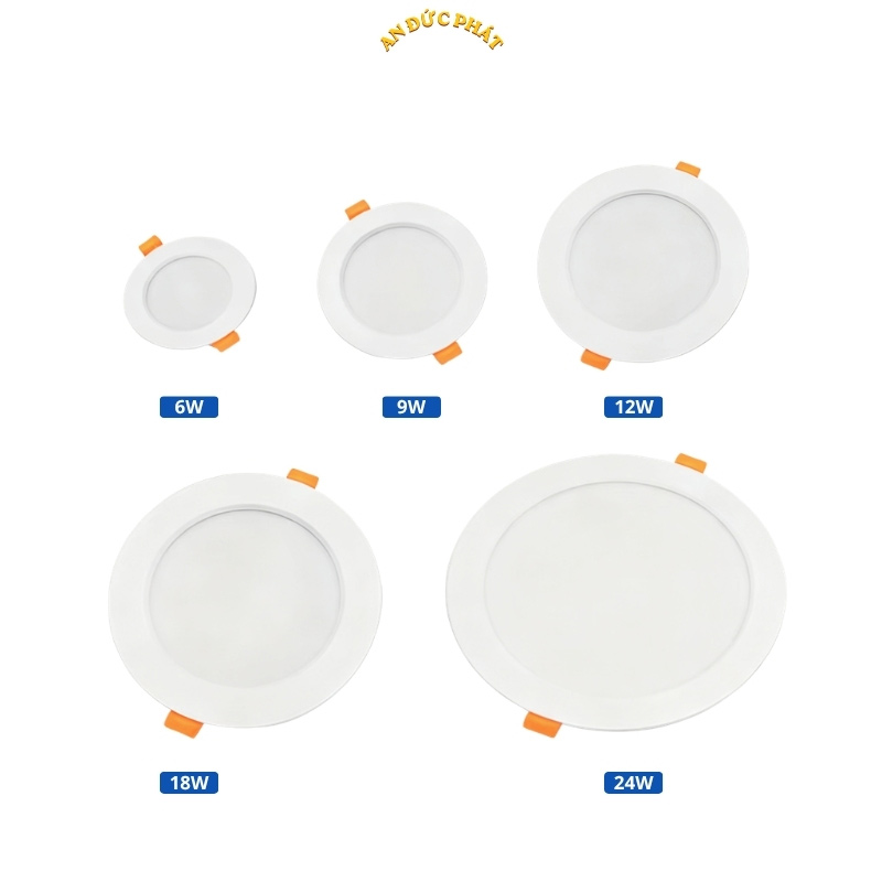 Đèn LED âm trần cho trần thạch cao nhà ở với ánh sáng đều và gọn trần