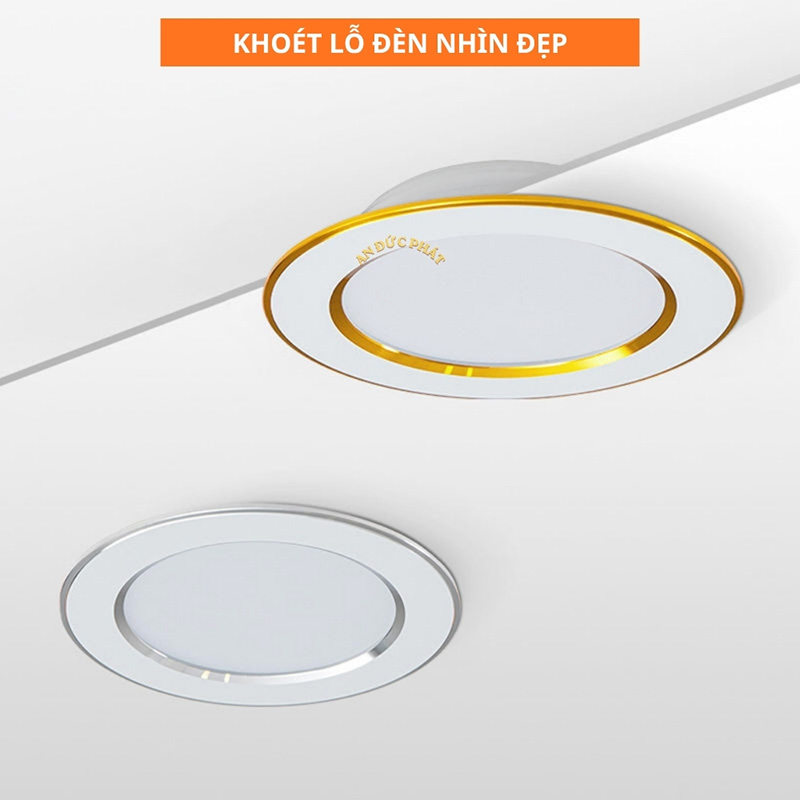 Khoét lỗ đèn LED downlight âm trần nhìn đẹp