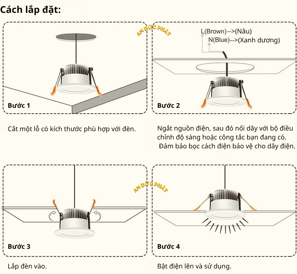 Hướng dẫn lắp đèn LED âm trần đúng kỹ thuật