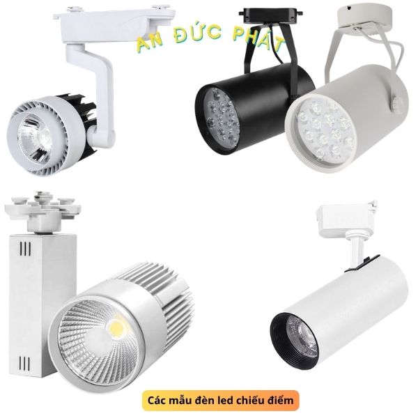Các mẫu đèn led chiếu điểm dùng thanh ray