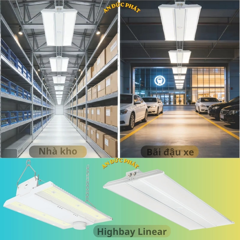 Đèn LED Highbay Linear dùng cho nhà kho và khu vực cần chiếu sáng theo dải