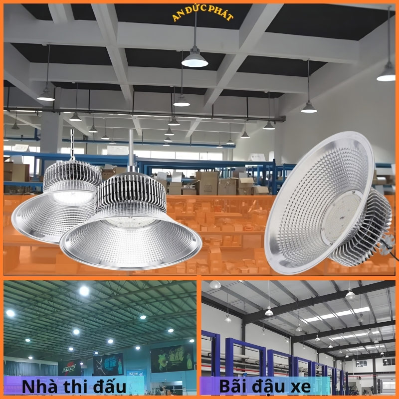 Đèn led nhà xưởng chiếu sáng kho hàng bãi đậu xe