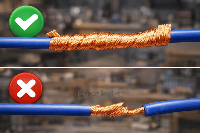 Đấu nối dây điện đúng kỹ thuật, an toàn