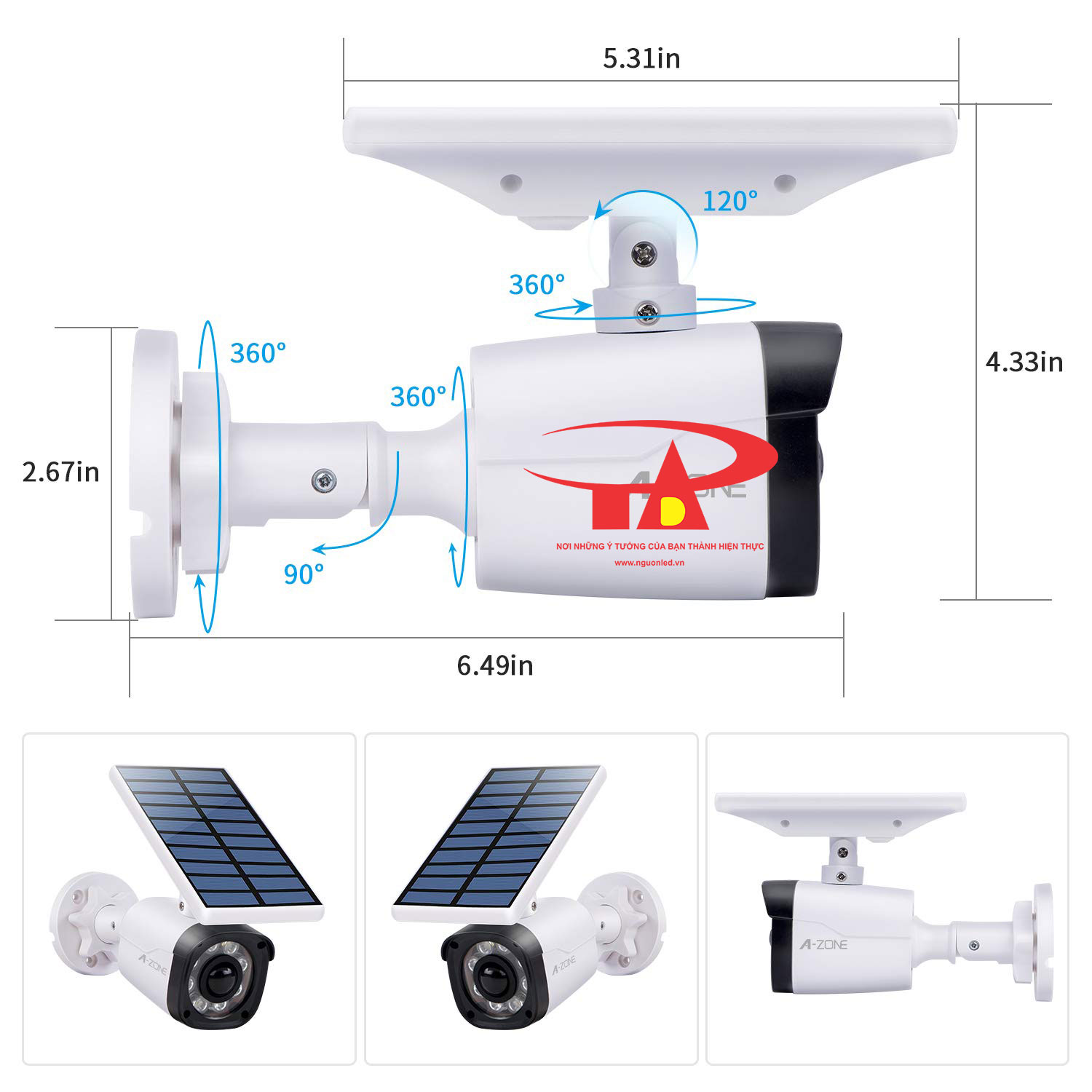 camera năng lượng mặt trời SCL02 hiệu suất tốt, giá rẻ